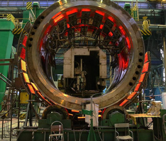 В Атомэнергомаше завершена сварка полукорпуса реактора ВВЭР-1200 для второго блока Белорусской АЭС