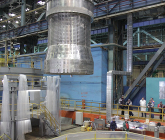 В АО «АЭМ-технологии» завершена контрольная сборка внутрикорпусных устройств реактора для блока №1 Белорусской АЭС