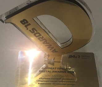 Атомэнергомаш стал победителем премии  Digital Communications AWARDS-2018 в номинации «Корпоративная инфографика»